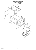 INTERIOR PARTS Diagram and Parts List for GH9115XEB2  Whirlpool Microwave