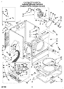 CABINET Diagram and Parts List for LGR7646AZ0  Whirlpool Dryer