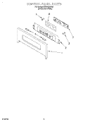 CONTROL PANEL Diagram and Parts List for KEMS308GSS1  KitchenAid Microwave Oven Combo