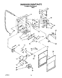 DISPENSER FRONT Diagram and Parts List for KSRB27QABL06  KitchenAid Refrigerator
