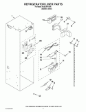 REFRIGERATOR LINER PARTS Diagram and Parts List for KSSC36FTS04  KitchenAid Refrigerator