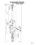 BRAKE AND DRIVE TUBE Diagram and Parts List for RAL6245BL0  Whirlpool Washer