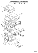 REFRIGERATOR SHELF Diagram and Parts List for GD2SHGXKQ01  Whirlpool Refrigerator