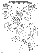 CABINET AND STIRRER PARTS Diagram and Parts List for YKEHC309JB2  KitchenAid Microwave Oven Combo
