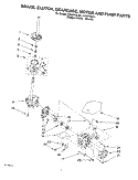 BRAKE, CLUTCH, GEARCASE, MOTOR AND PUMP Diagram and Parts List for KAWS700JQ4  KitchenAid Washer