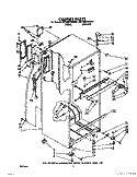 CABINET Diagram and Parts List for 6ET18GKXWW01  Whirlpool Refrigerator