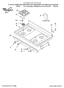 COOKTOP, LITERATURE Diagram and Parts List for SF385PEGB5  Whirlpool Range