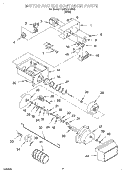 MOTOR AND ICE CONTAINER Diagram and Parts List for TS22AEXHW00  Whirlpool Refrigerator