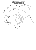 OVEN CAVITY Diagram and Parts List for MT5151XDZ0  Whirlpool Microwave