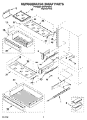 REFRIGERATOR SHELF PARTS Diagram and Parts List for KBLP36FMS02  KitchenAid Refrigerator