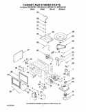 CABINET AND STIRRER PARTS Diagram and Parts List for RMC305PVS01  Whirlpool Microwave Oven Combo