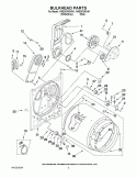 BULKHEAD PARTS Diagram and Parts List for YWED5700VH1  Whirlpool Dryer