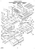 SHELF, LIT/OPTIONAL Diagram and Parts List for KTRS25KAWH00  KitchenAid Refrigerator