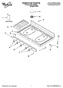 COOKTOP PARTS Diagram and Parts List for SF111PXSQ2  Whirlpool Range