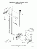 FILL, DRAIN AND OVERFILL PARTS Diagram and Parts List for KUDE60FVPA1  KitchenAid Dishwasher