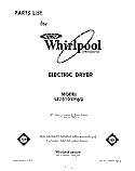 SECTION Diagram and Parts List for LE7010XPW0  Whirlpool Dryer