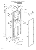 FREEZER DOOR Diagram and Parts List for 7GD25SFXHS01  Whirlpool Refrigerator