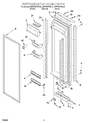 REFRIGERATOR DOOR Diagram and Parts List for KSBS25FJBT01  KitchenAid Refrigerator