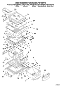 REFRIGERATOR SHELF PARTS Diagram and Parts List for KSRA25ILBT03  KitchenAid Refrigerator