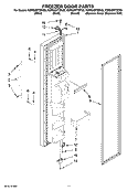 FREEZER DOOR PARTS Diagram and Parts List for KSRG25FTST02  KitchenAid Refrigerator