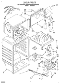 LINER Diagram and Parts List for 4YET18TKDN02  Whirlpool Refrigerator