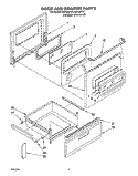 DOOR AND DRAWER Diagram and Parts List for FEP340YW1  Roper Range