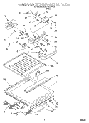 COMPARTMENT SEPARATOR Diagram and Parts List for 6EB21DKXDW00  Whirlpool Refrigerator
