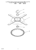 LOWER WASHARM AND STRAINER Diagram and Parts List for KUDV24SEBL4  KitchenAid Dishwasher