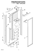 FREEZER DOOR Diagram and Parts List for KSRB22FKBL02  KitchenAid Refrigerator