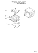 INTERNAL OVEN Diagram and Parts List for RS696PXEB0  Whirlpool Range
