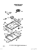 COOKTOP Diagram and Parts List for RS6750XVW2  Whirlpool Range
