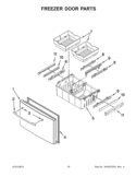 FREEZER DOOR PARTS Diagram and Parts List for GI0FSAXVY011  Whirlpool Refrigerator