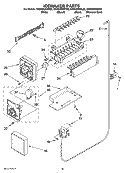 ICEMAKER PARTS, OPTIONAL PARTS (NOT INCLUDED) Diagram and Parts List for KSBS25INBL02  KitchenAid Refrigerator