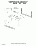 CABINET AND INSTALLATION PARTS Diagram and Parts List for YWMH1162XVB2  Whirlpool Microwave