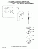 MOTOR AND ICE CONTAINER PARTS Diagram and Parts List for GSS26C4XXA03  Whirlpool Refrigerator