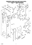 FREEZER LINER AND AIR FLOW PARTS Diagram and Parts List for KSSS48QMW00  KitchenAid Refrigerator