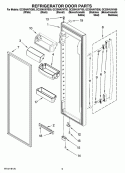 REFRIGERATOR DOOR PARTS Diagram and Parts List for GC3SHAXVA00  Whirlpool Refrigerator