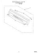 BACKGUARD Diagram and Parts List for FGP210EN4  Roper Range