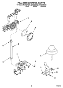 FILL AND OVERFILL PARTS Diagram and Parts List for GU2200XTSB0  Whirlpool Dishwasher