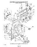 CONTROLS AND REAR PANEL Diagram and Parts List for LA7900XTG0  Whirlpool Washer