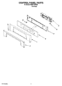 CONTROL PANEL PARTS Diagram and Parts List for GBS277PRS02  Whirlpool Wall Oven