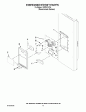 DISPENSER FRONT PARTS Diagram and Parts List for GI5FSAXVY04  Whirlpool Refrigerator