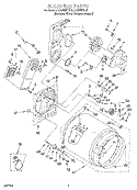 SECTION Diagram and Parts List for LEQ8857HQ0  Whirlpool Dryer