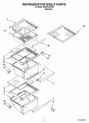 REFRIGERATOR SHELF PARTS Diagram and Parts List for GS2KVAXVS00  Whirlpool Refrigerator