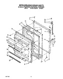 REFRIGERATOR DOOR, LIT/OPTIONAL Diagram and Parts List for ET20PKXZN00  Whirlpool Refrigerator