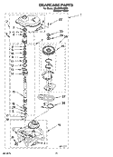 GEARCASE PARTS, OPTIONAL PARTS (NOT INCLUDED) Diagram and Parts List for 2DLXR7244MQ3  Whirlpool Washer