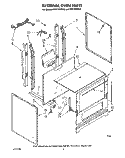 EXTERNAL OVEN Diagram and Parts List for SF0100ERW4  Whirlpool Range