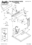 TOP AND CONSOLE PARTS Diagram and Parts List for IEX3000RQ0  Inglis Dryer