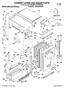 CABINET LINER AND DOOR PARTS Diagram and Parts List for KUIV18NNMM3  KitchenAid Ice Maker