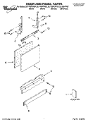 DOOR AND PANEL PARTS Diagram and Parts List for DU1100XTPB7  Whirlpool Dishwasher